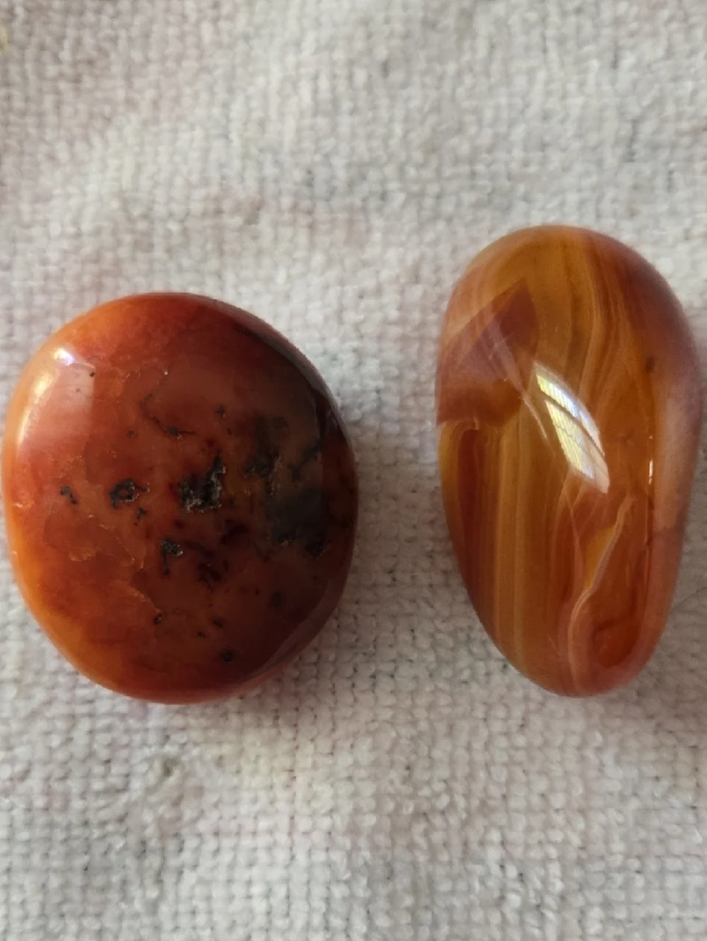 Polished Carnelian Stone Pair - Picture 2 of 6
